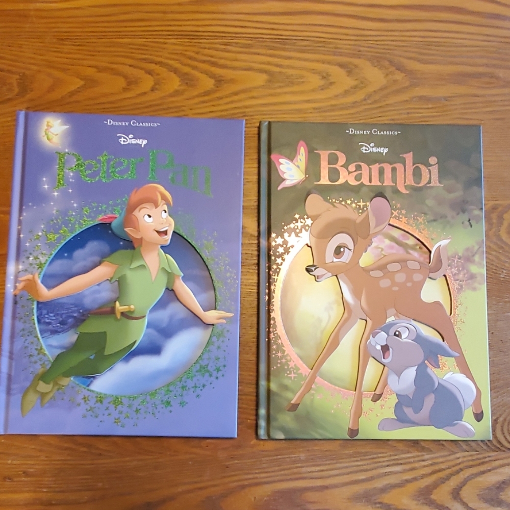 NWOT Lot of 2 DISNEY books, BAMBI & PETER PAN
